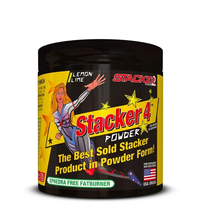 Stacker 4 Powder, 150 g Lemon Lime