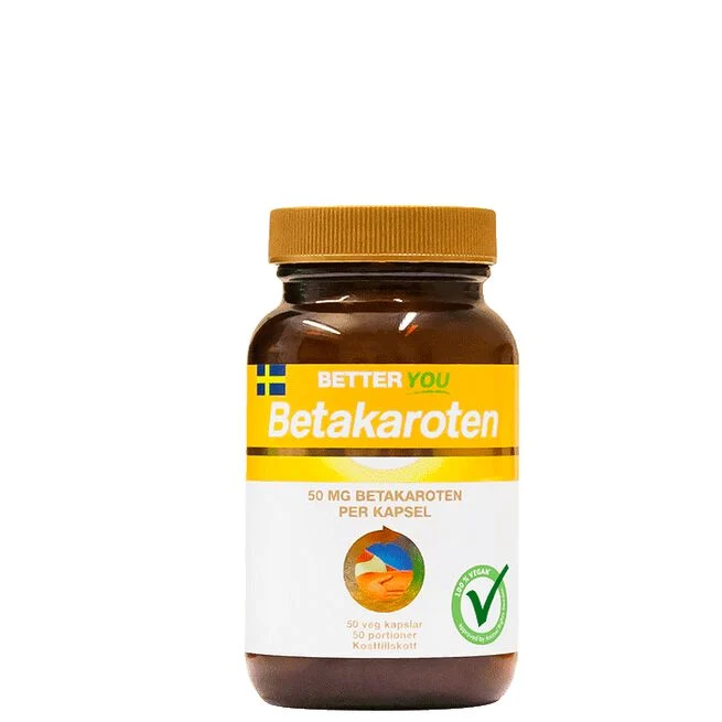 Betakaroten 50 mg 50 kapslar